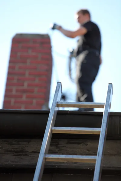 Sampson Chimney Sweep truck and technician